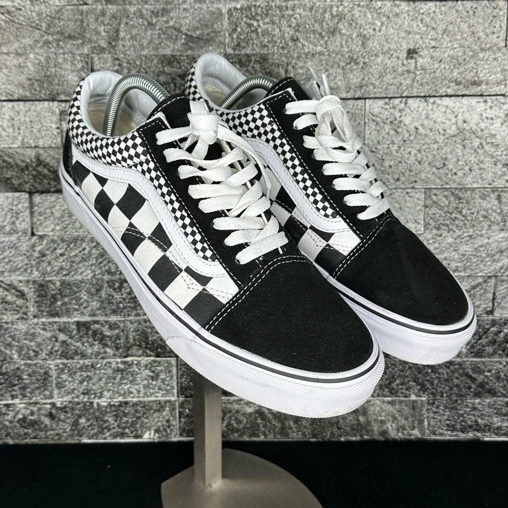 Vans Old Skool Blk/Wht Mix Check - M9.5W11